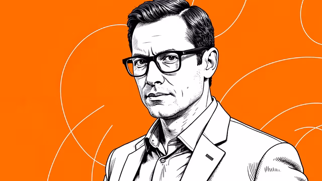 Man in Glasses Illustration