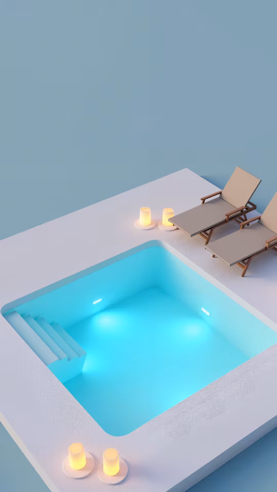 Minimalist Swimming Pool Illustration