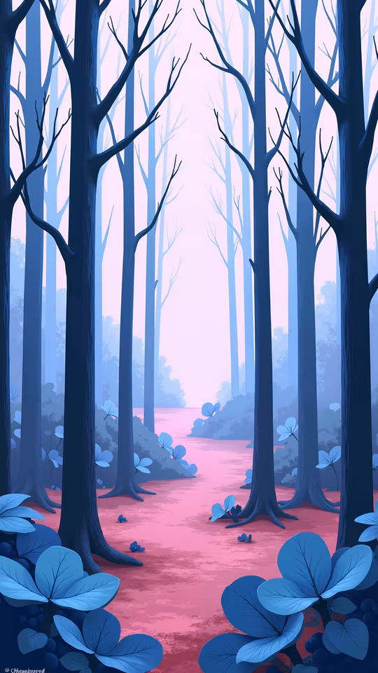 Misty Forest Illustration