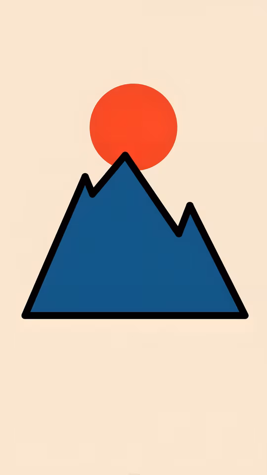 Mountain Sunset Illustration