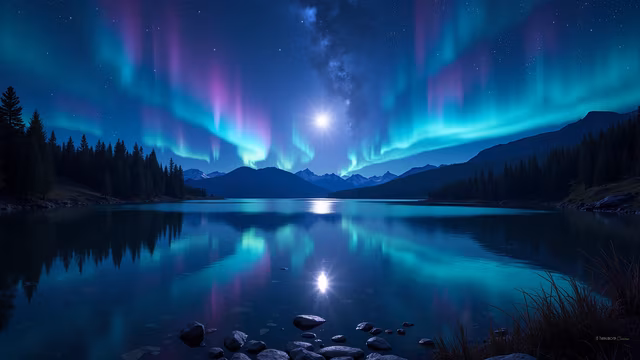 Northern Lights Reflection