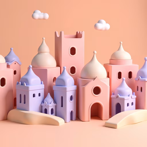 Pastel Cityscape Illustration