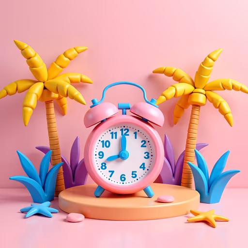 Pastel Paradise Alarm Clock