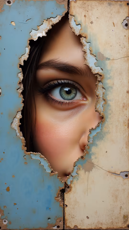 Peeking Eye Illustration