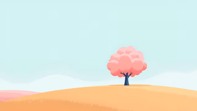 Pink Tree Illustration