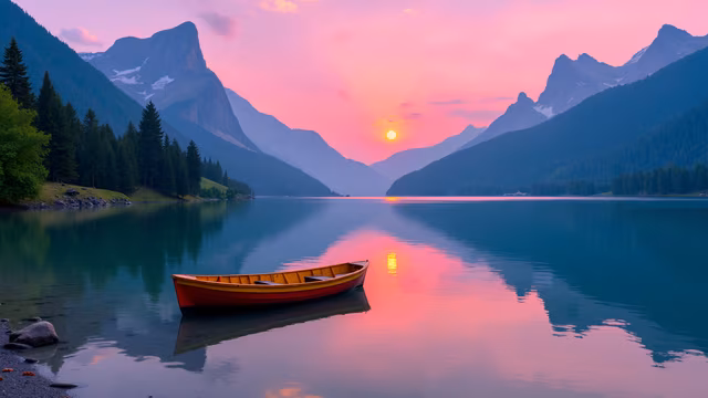 Serene Lake Sunset