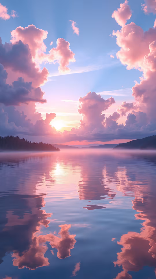 Serene Sunset Reflection