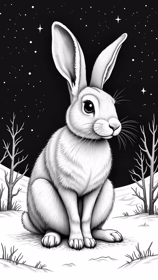 Snow Bunny Illustration
