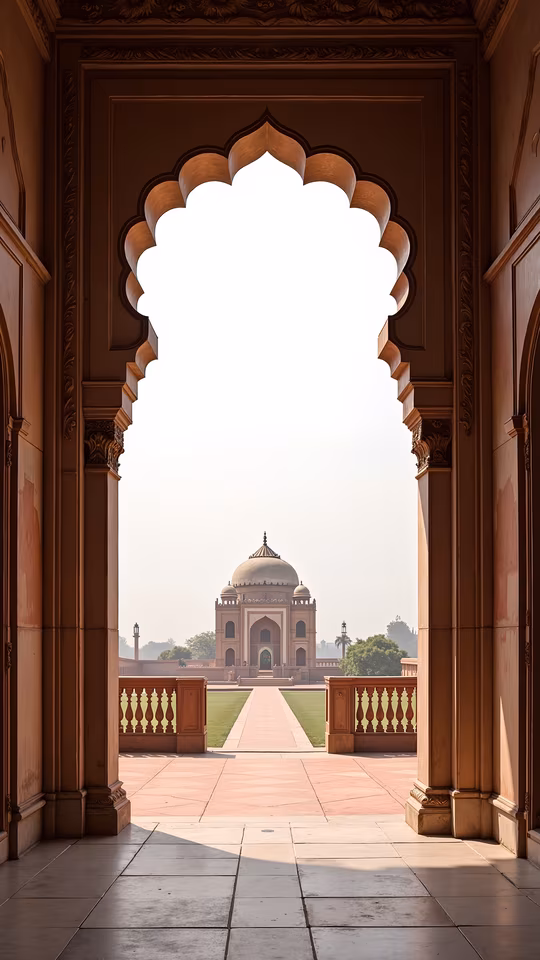 Taj Mahal Through Archway