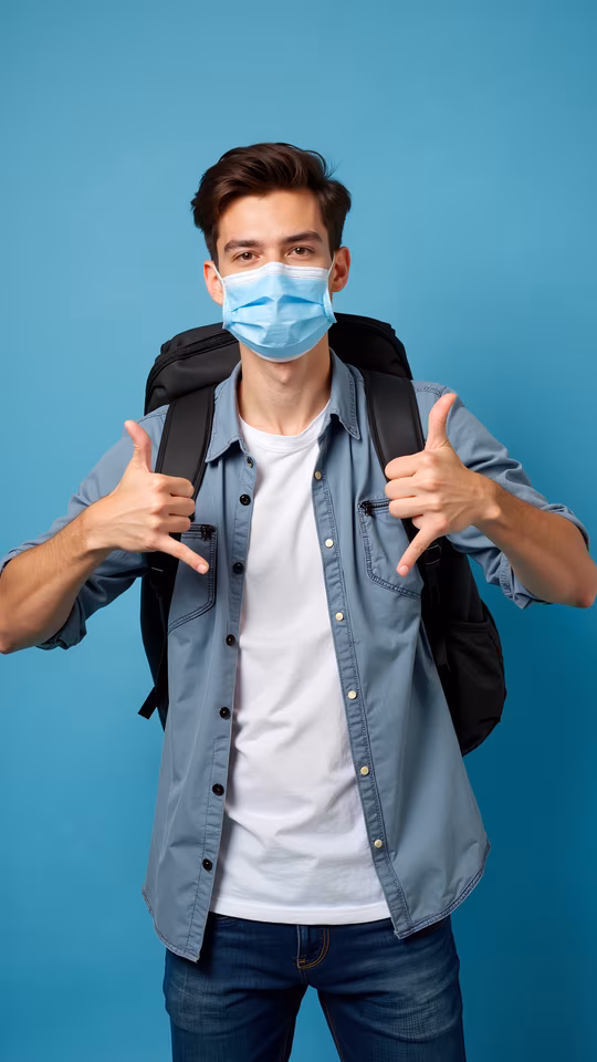 Traveler Giving Thumbs Up