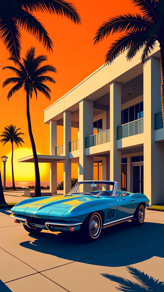 Vintage Car Illustration