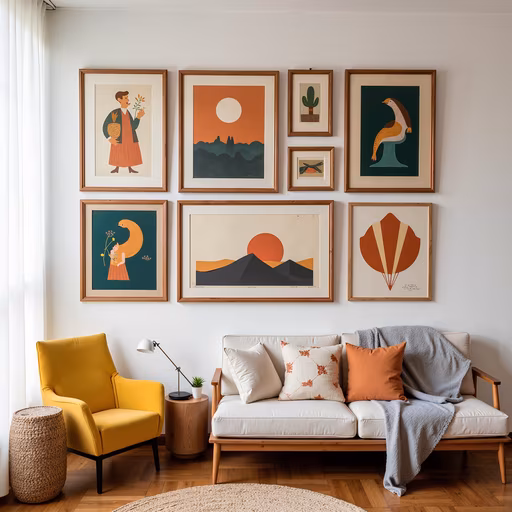 Vintage Gallery Wall Illustrations