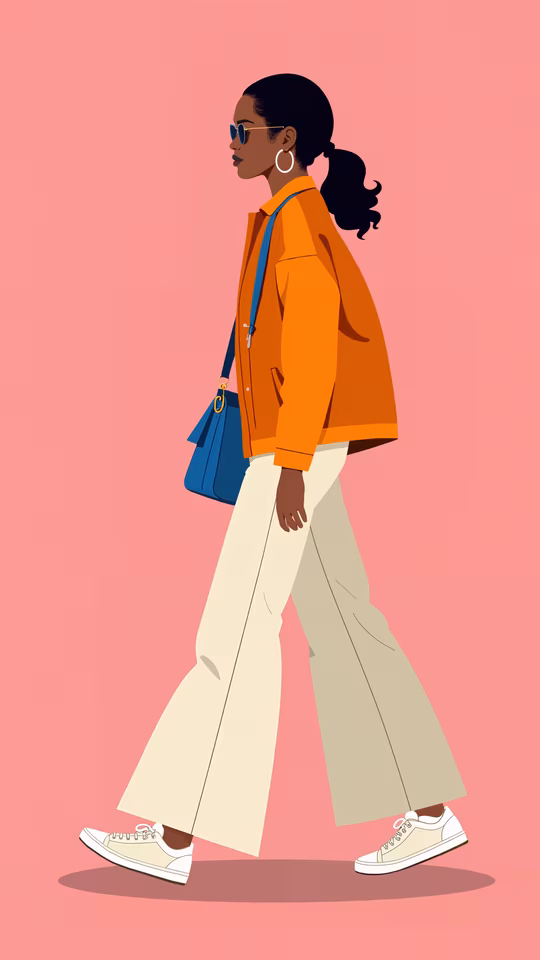 Woman Walking Illustration