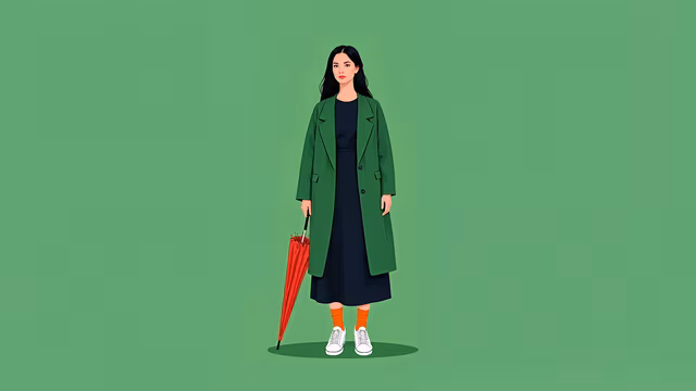 Woman with Red Umbrella