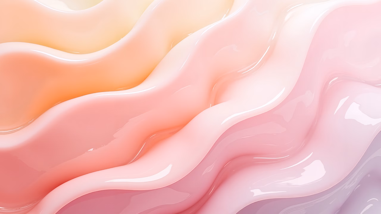 Soft pastel waves in a serene abstract illustration.
