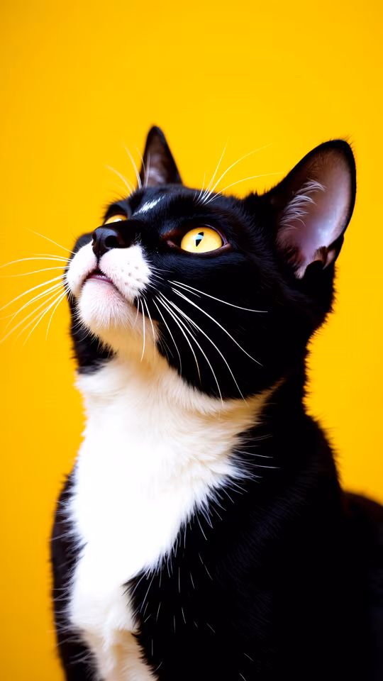 Black and White Cat Portrait