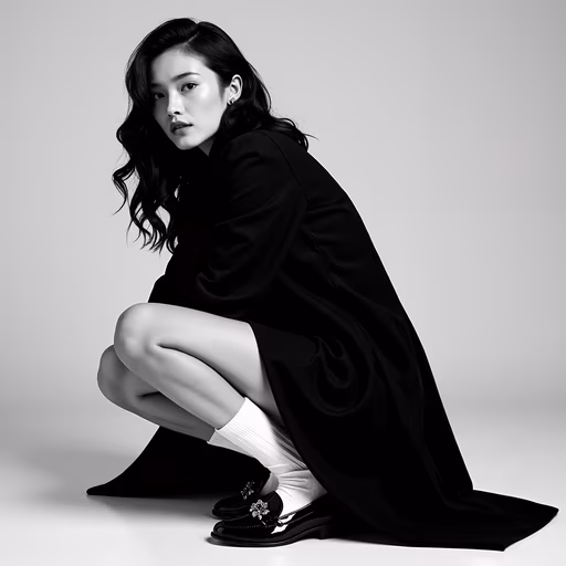 Black and White Fashion Portrait