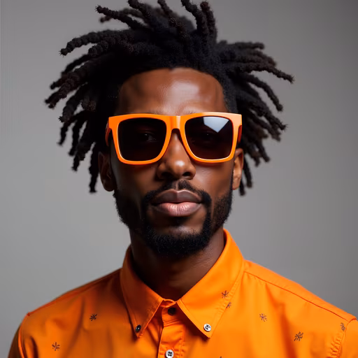 Bold Orange Portrait