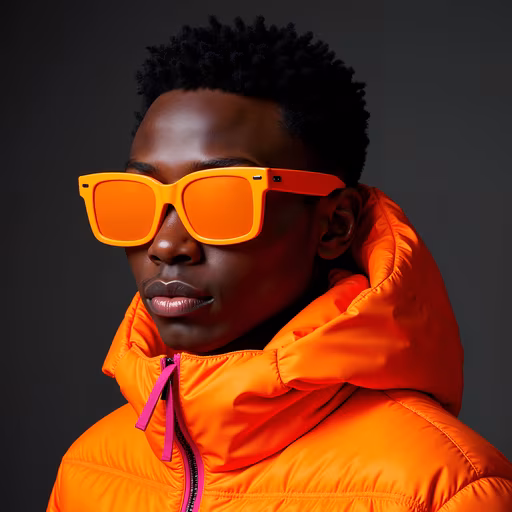 Bright Orange Fashion Portrait
