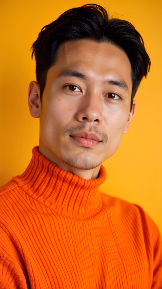 Bright Orange Portrait