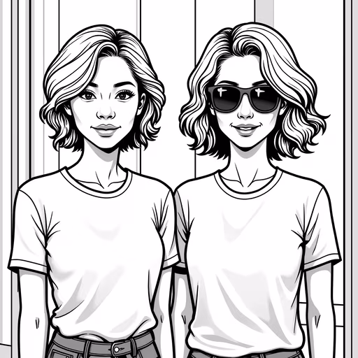 Cartoon Twins