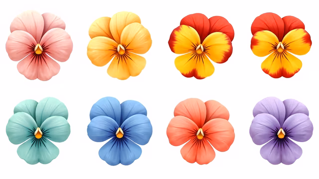 Colorful Pansies