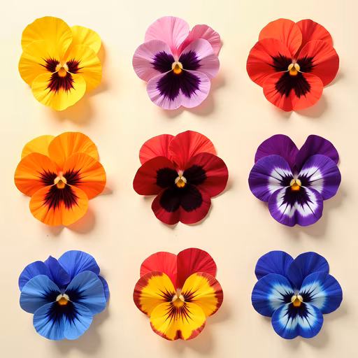 Colorful Pansies