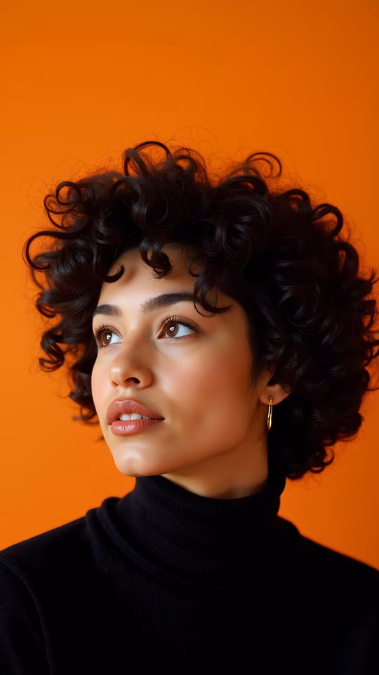 Curly Hair Portrait