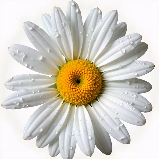 Daisy with Dew Drops