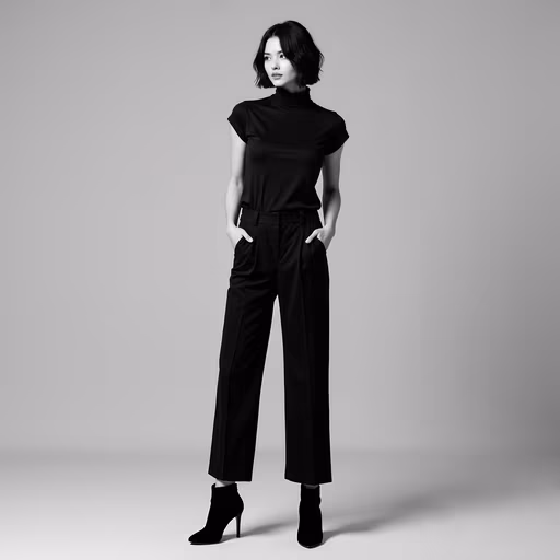 Elegant Minimalist Fashion Portrait