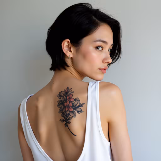 Floral Tattoo Portrait
