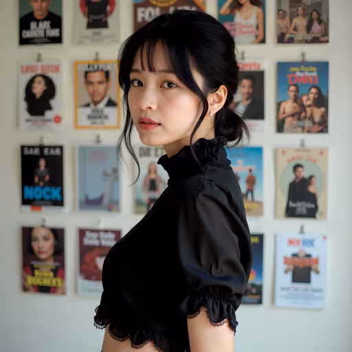 Girl in Black Blouse