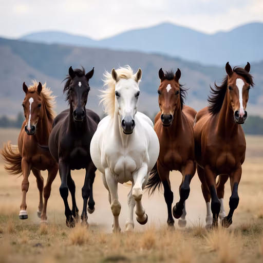 Horses Running Free