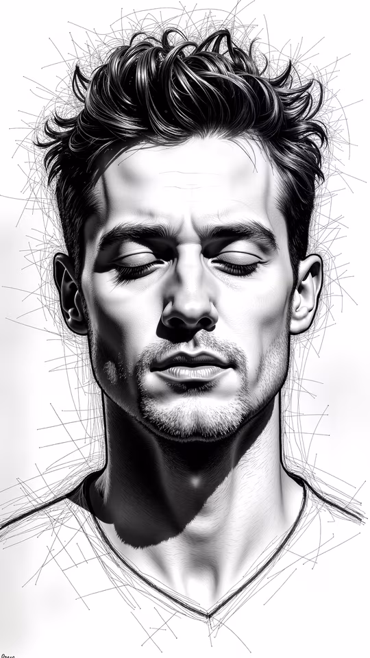 Monochrome Sketch Portrait