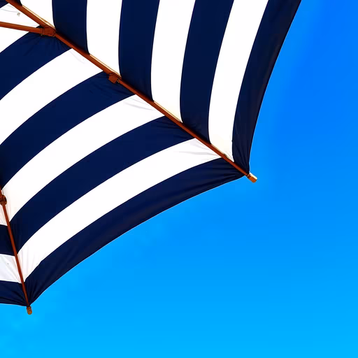 Nautical Striped Umbrella
