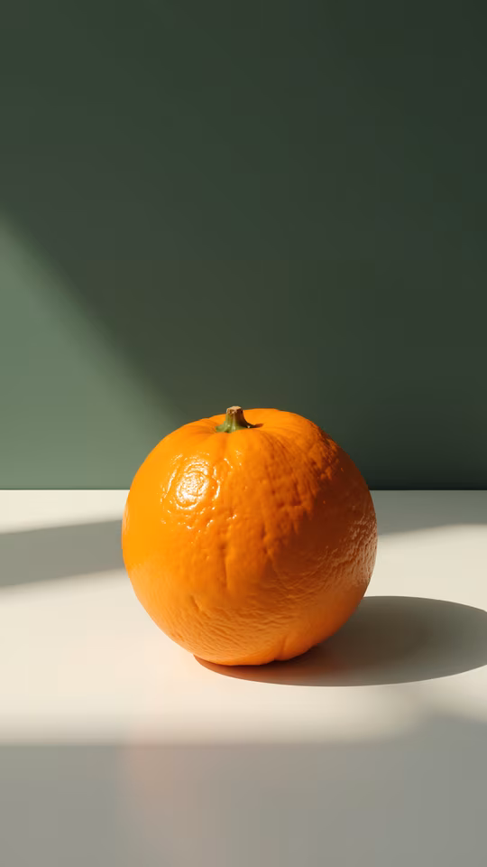 Orange on Green