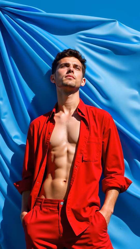 Red Shirt Fashion Illustration