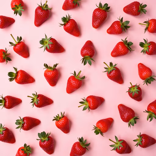 Strawberries on Pink