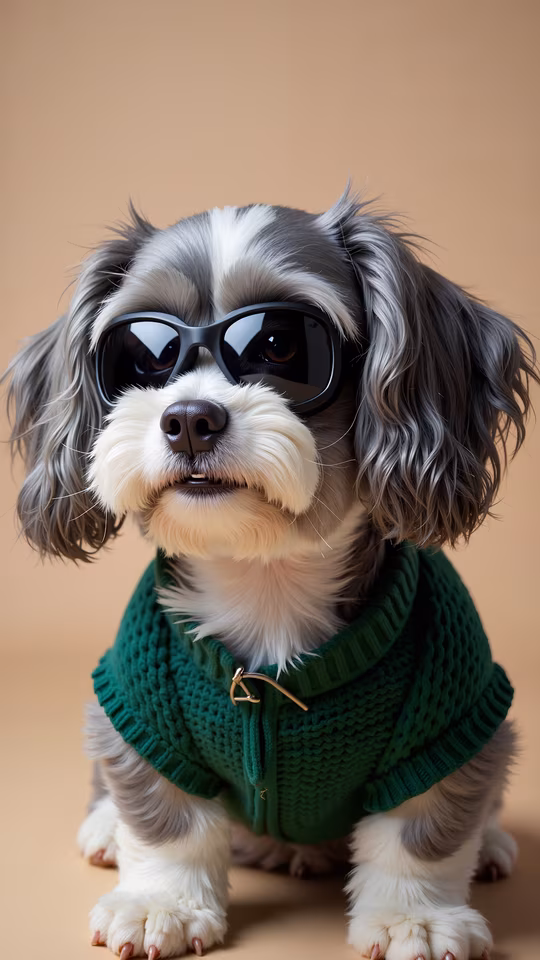Stylish Dog in Sunglasses