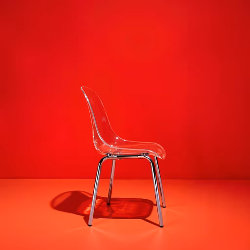 Transparent Chair on Red