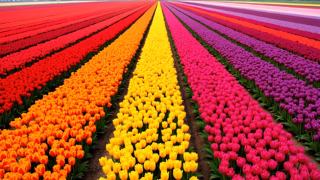 Tulip Fields Illustration