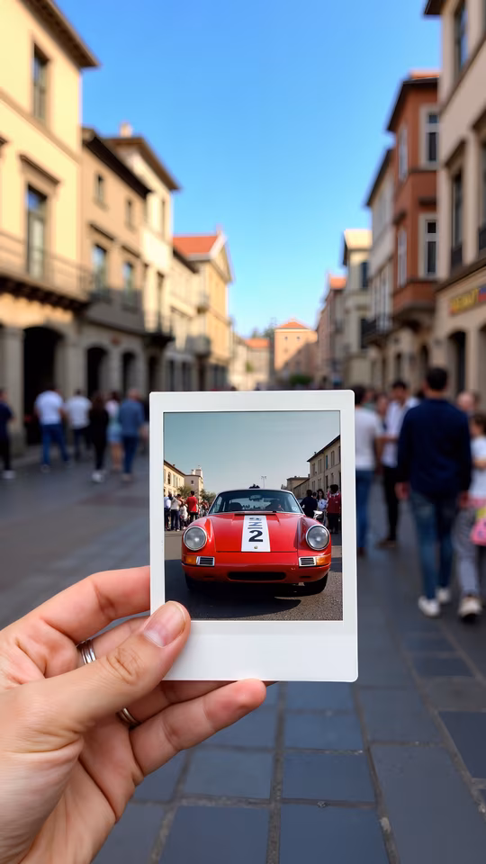 Vintage Race Car Polaroid