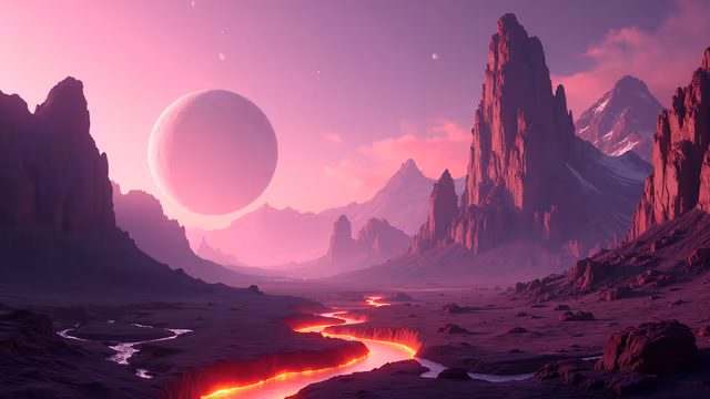 Alien Landscape Illustration