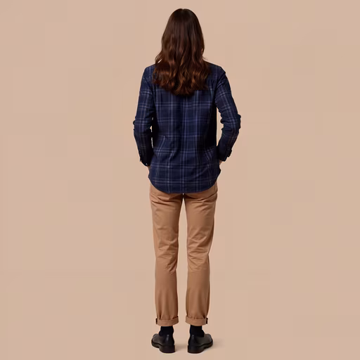 Back View of Plaid Shirt