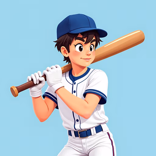Baseball Player Illustration