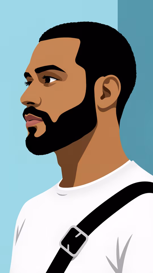 Bearded Gentleman Illustration