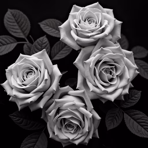 Black and White Roses