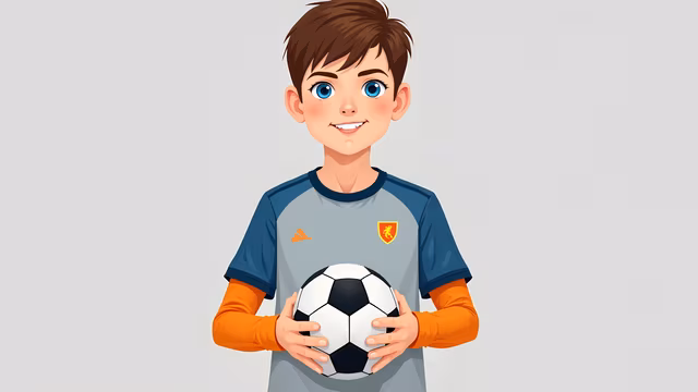 Boy Holding Soccer Ball
