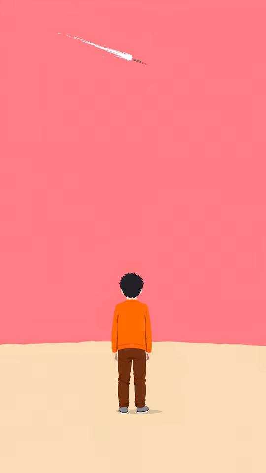 Boy Watching Meteor