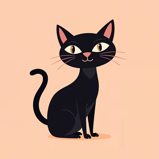 Cartoon Black Cat